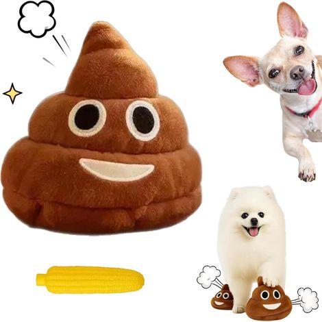 Funny Talking Poop Plush Toy – Makes Fart Sounds, Farting Dog Toy with 6+ Different Sounds, Funny Dog Toys, Emoticon Poop's Stress Toys for Teen & Pet - Bring Laughter Anywher (1pc)