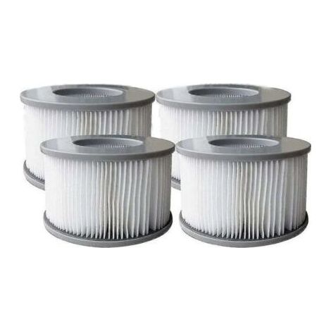 Lot de 4 cartouche de filtre pour piscine gonflable, compatible jacuzzi Mspa Toscane/Camaro/Silver Cloud/Tekapo/Mono/Reve/Baikal/Lite Nest/Star Aurora, dimensions 10,6 x 6,7 cm (1/2)