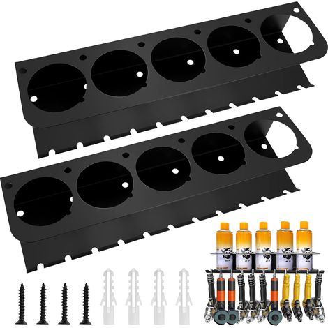 Wandhalterung, Kohlenstoffstahl, 5 Löcher, 6 Schlitze, Druckluftwerkzeuge, Garage (1/5)