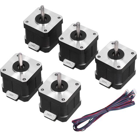 Stück hochpräzise Schrittmotoren, geräuscharm, konstante Drehzahl für 3D-Drucker, XH-2.54-Anschluss (2 weiße Drähte)