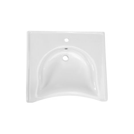 Lavabo New WcCare - Sanindusa - Blanc 65x58cm avec trop plein - PMR (1/3)