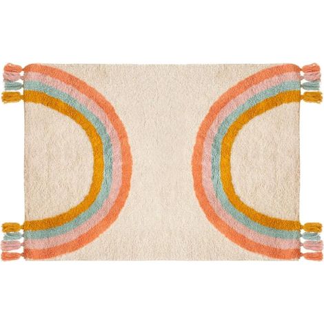 Tapis Déco Enfant Arc-en-Ciel 100x150cm Multicolore (1/2)