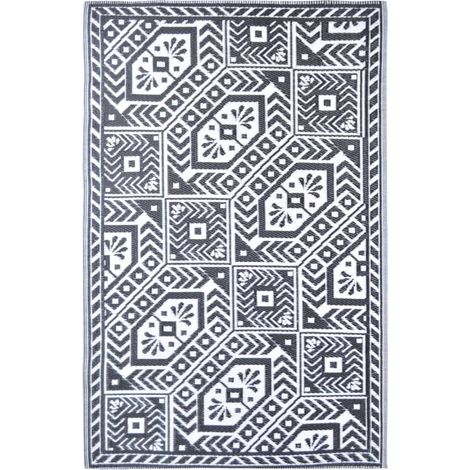 Alfombra de jardín diamante negro/blanco (1/2)