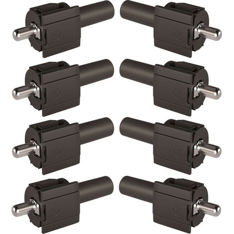 Cyclingcolors – 8x Taquet support d'étagère à encaster Ø5mm – Système à ressort pour tablettes bois – Capacité 70kg – Épaisseur minimale 16mm – Anthracite