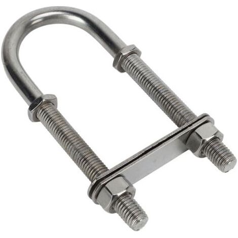 Boulon en U en acier inoxydable marin, vis de bateau, boulon en U avec écrou, accessoires de quincaillerie pour yachts M12