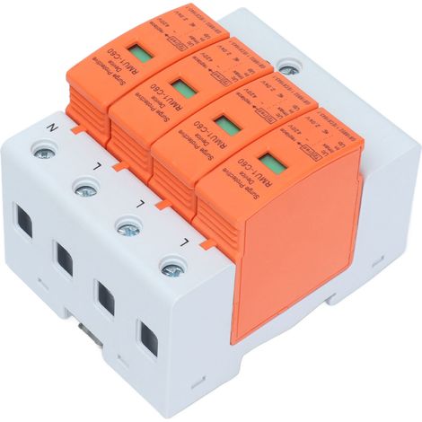 Parafoudre 4P pour montage sur rail DIN avec indicateur, 420 V CA, RMU1-C60, Imax : 60 kA (1/5)