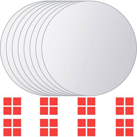 Maison Exclusive - 16-tlg. Spiegelfliesen-Set Rund Glas (1/5)