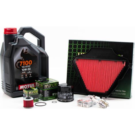 Kit Révision Filtres Bougies pour HONDA X-ADV 750 DCT de 2021 à 2024 - MOTUL 7100 10W30 4L