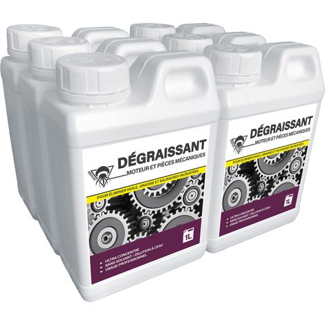 Méduze - 6 dégraissants pour moteur et éléments mécaniques 1L - Produit polyvalent - Ultra concentré - Diluable à l’eau - Non solvanté - Professionnel (1/5)