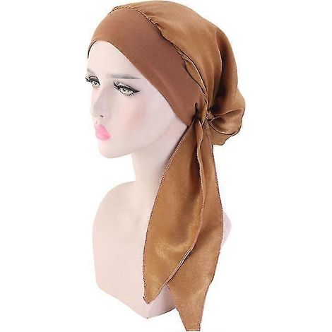 Kopftuch für Frauen bei Krebs, Chemotherapie, Haarausfall, Mütze, Turban, vorgebundenes Kopftuch, Bandana, Neu (E) (1/5)