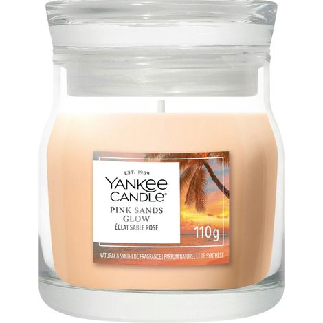 Candela Piccola Signature Pink Sands Glow 110g Rosa Yankee Candle
