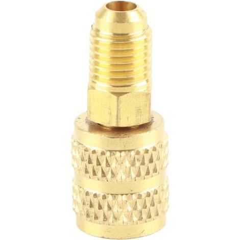 Adaptateur R410A pour climatiseur, raccord mâle SAE 1/4 pouce vers femelle SAE 5/16 pouce, raccord de tuyau de climatisation R410A, adaptateur de tuyau mâle SAE 1/4 pouce vers femelle SAE 5/16 pouce (1/5)