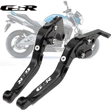 Leviers de frein et d'embrayage courts CNC avec logo GSR-4 pour Suzuki GSR 750 (2011-2016) et GSR 600 (2006-2011). (1/5)