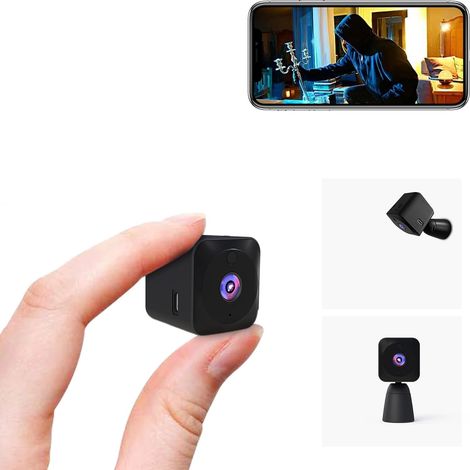 Caméra espion wifi caméra cachée 4K HD MINI caméra espion sécurité à domicile facile à utiliser sans fil intérieur caméra minimale détection de mouvement vision nocturne
