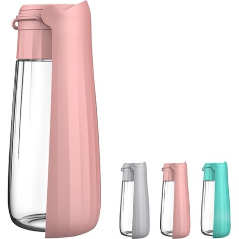 Borraccia portatile per cani, ideale per passeggiate e viaggi con il tuo animale domestico, 560 ml (19 oz) a prova di perdite, con ciotola e piattino, per cani e gatti, perfetta per escursioni e campe