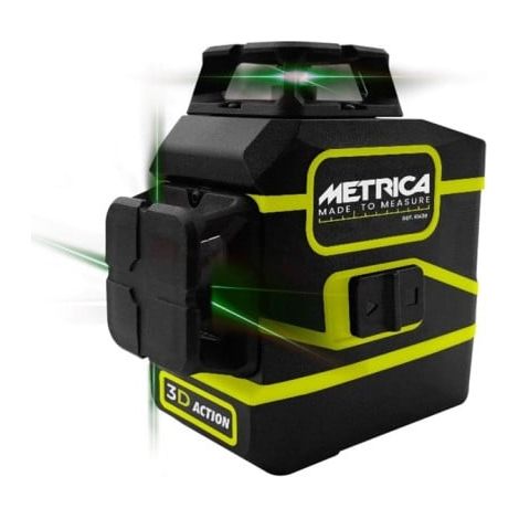 Metrica – Niveau laser 3D ACTION GREEN – 3 faisceaux verts 360° – portée 30m – précision ±1,5mm/5m – avec 2 batteries Li-Ion 2600mAh – 61438 (1/5)