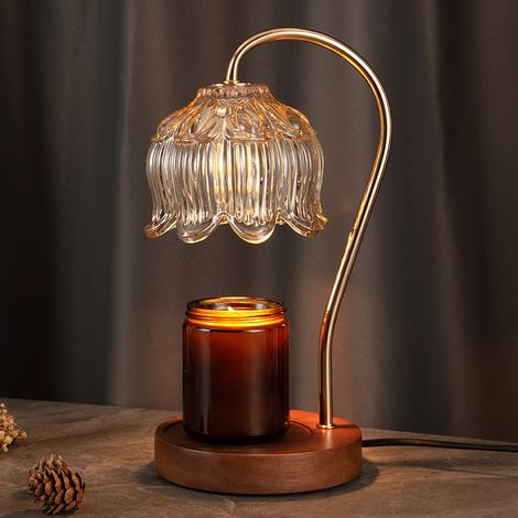 Lampe chauffe-bougie à intensité variable, cadeau de Père Noël secret pour femme, maman, amie,calendrier de l'Avent pour sa sœur,lampe vintage ambrée (1/5)