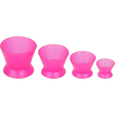 Lot de 4 gobelets mélangeurs dentaires réutilisables en silicone pour mélanger masques faciaux, peintures et autres produits. (1/5)
