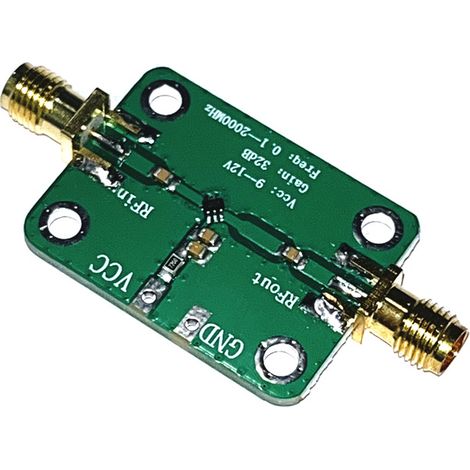 Amplificateur RF à large bande, amplificateur à faible bruit (LNA) (0,1-2000 MHz, gain de 30 dB) en stock. (1/3)