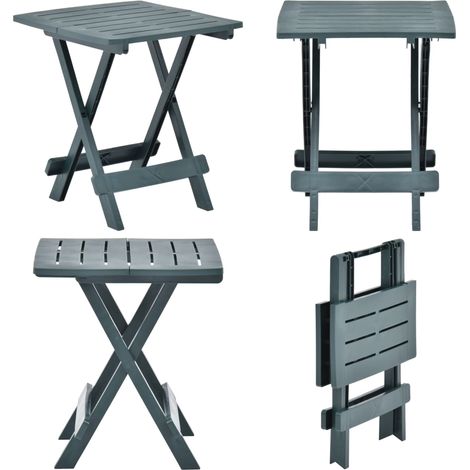 Table pliable de jardin vert 45x43x50 cm plastique - Table De Jardin - Table Pliante - Mobilier De Jardin - Table Extérieure - Table Bistrot - Home & Living (1/5)