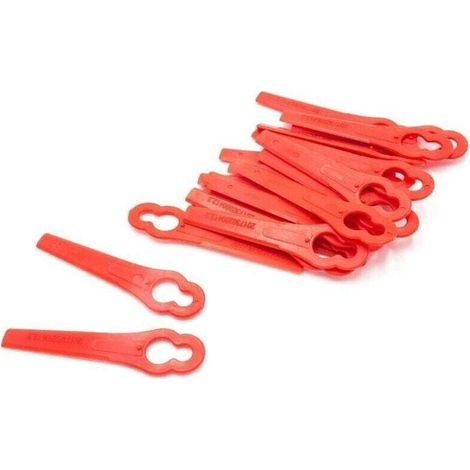 20x Lames compatible avec Einhell GC-BG-CT 18/1 Li, GC-CT 18/24 Li P taille gazon - Lames de rechange, rouge, plastique (1/2)