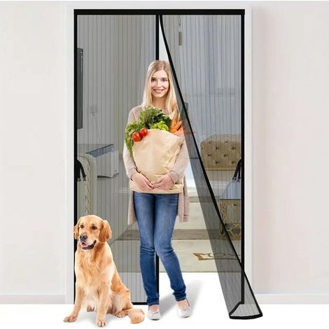 Cortina mosquitera magnética - 80x210 cm - Negra (1/5)