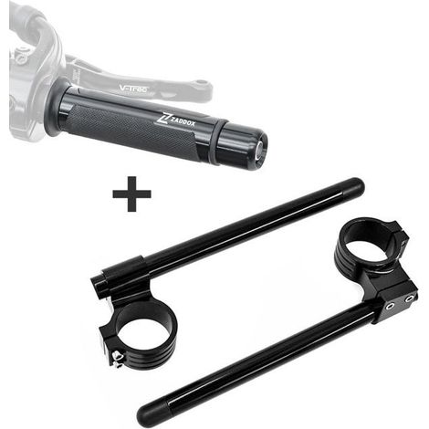 Guidon-Armband-Set für Kawasaki ZX-10RR / ZX-10R Clip-On 22mm + Griffe S-G1