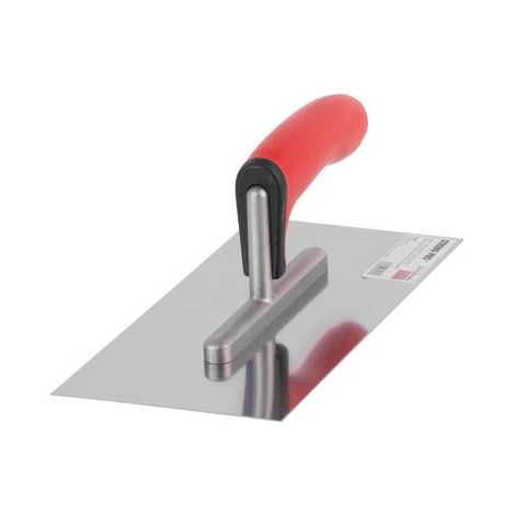 Glättkelle Strend Pro Premium BRAVO RED SoftHand, 270x130 mm, 0,7 mm, gerade, Edelstahl