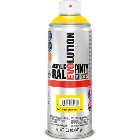 Vernice spray PintyPlus Evolution RAL 1021 Giallo colza 520cc (1/2)