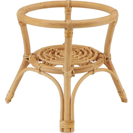 Support pour plantes, porte-pots de fleurs minimaliste et stable en rotin, diamètre 24 cm, pour jardin ou terrasse d'intérieur ou d'extérieur. (1/5)