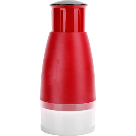 Hachoir manuel à ail et gingembre avec 2 boîtes en plastique rouge (1/5)
