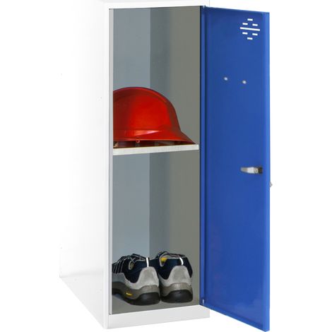 Simonrack Mini armadietto in metallo bianco e blu sicuro