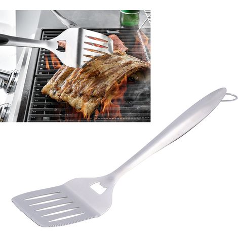 Grille de barbecue portable en acier inoxydable à long manche pour usage domestique (1/5)