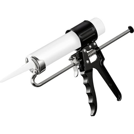 Aluminium Alloy Silicone Gun, Compact Cartridge Gun 205 mm, Sealant Gun 310 ml with Anti-Drip, for Acrylic Silicone Cartridge (1/5)