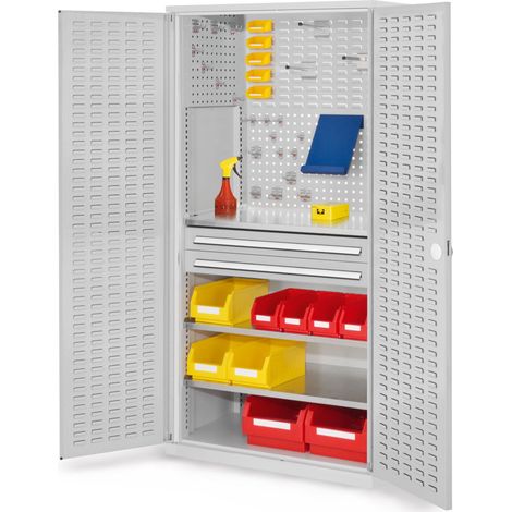 Kappes ®RasterPlan Schubladenschränke 1950x1000x600mm Schlitzplattentüren Modell 21 lichtgrau