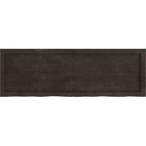Étagère murale Étagère flottante marron foncé bois chêne massif traité (1/5)