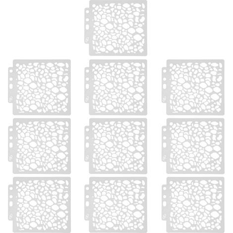 10 Modèles de Découpe Réutilisables PET 14x12,8cm pour Peinture et Gaufrage S137 (1/5)