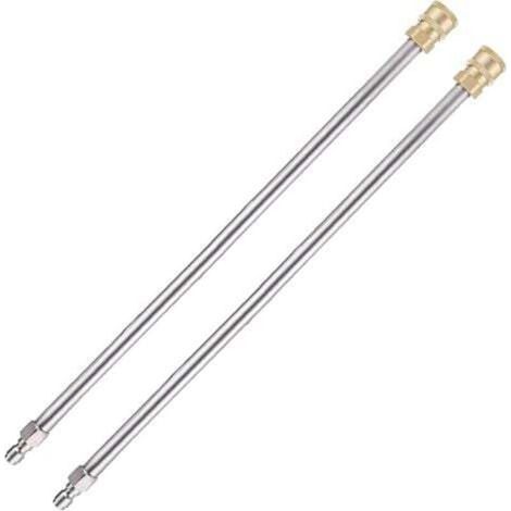 Lot de 2 rallonges pour nettoyeur haute pression, outils de nettoyage de gouttières, lance télescopique de rechange et buses de nettoyage de vitres. (1/4)
