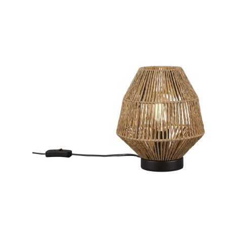 Lampe a poser boho papier brunnoir e27 rl miki 20cm