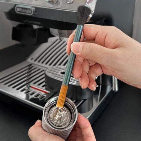 2-in-1 coffee grinder cleaning brush, espresso cleaning brush, coffee tool (one side has hard bristles, the other side has soft bristles) (1/5)