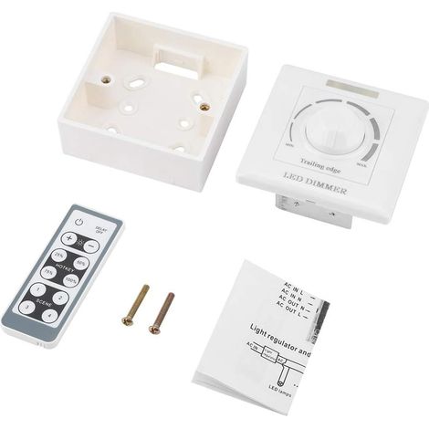 Commande de luminosité réglable avec variateur de lumière LED + Télécommande IR 200W(220V) (1/5)