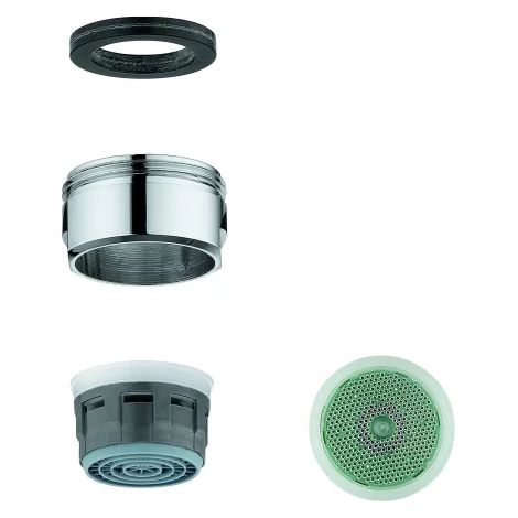 GROHE Aireador 48159, rosca macho, M 24 x 1, clase de caudal PCA, 5,7 l/min a 3 bar, matt black, 481592430
