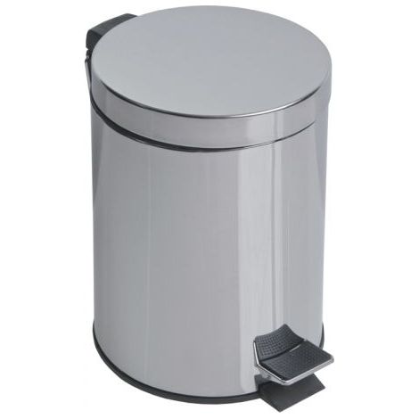 BIDONE PATTUMIERA CON PEDALE RACCOLTA RIFIUTI ACCIAIO INOX BAGNO UFFICIO (33945V 20 (18446)