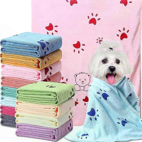 Mikrofaser-Trockentücher für Haustiere, 12er-Packung, 48 x 99 cm, schnell saugfähig für Hunde, Katzen und kleine bis mittelgroße Haustiere (1/5)
