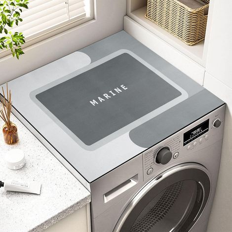 Housse Machine a Laver,60 x 60 cm Dessus de Machines à Laver Tapis de Protection Antidérapant pour Dessus de Machine à Laver,Comptoir Lave Linge pour Lave-Linge,Sèche-Linge (1/5)