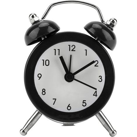 BelleRise – Mechanischer Retro-Wecker – Robustes Metall, kraftvoller Doppelgong – Ideal für Schüler, Büro und Reisen – 7,6 cm (3 Zoll), Schwarz (1/5)