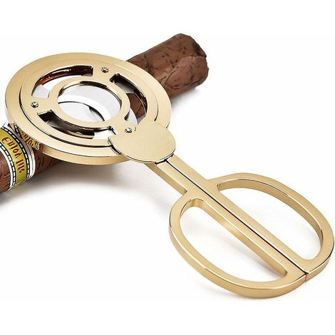 Cortador de puros de acero inoxidable con cuchilla de corte doble, accesorios para puros, cortador de puros (1/5)