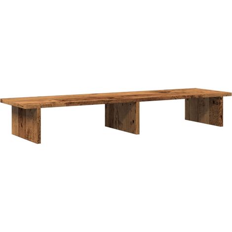 Supporto per monitor mobile da scrivania legno vecchio 100 x 27 x 15 cm legno ingegnerizzato marrone 020045005