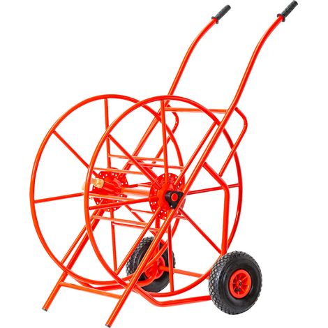 Dévidoir en acier époxy pour tuyau d'eau 130 m 1'' MW Tools HW1301SP