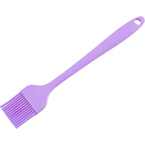 Pinceau à pâtisserie en silicone alimentaire détachable et résistant à la chaleur, idéal pour la cuisson au four, les grillades, l'huile, le beurre, les sauces et la dinde (violet clair). (1/5)